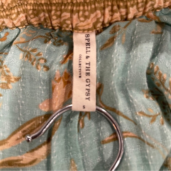 SPELL AND THE GYPSY COLLECTIVE MAISIE SKIRT TURQUOISE HI LOW BOHEMIAN BOHO EUC - Picture 6 of 8